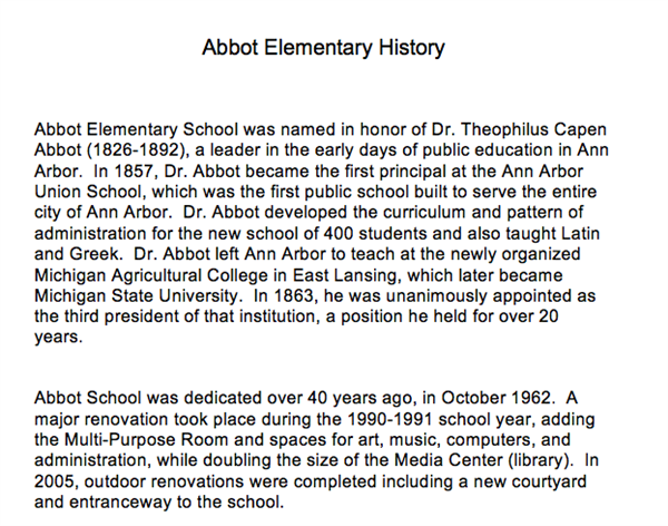 Abbot History